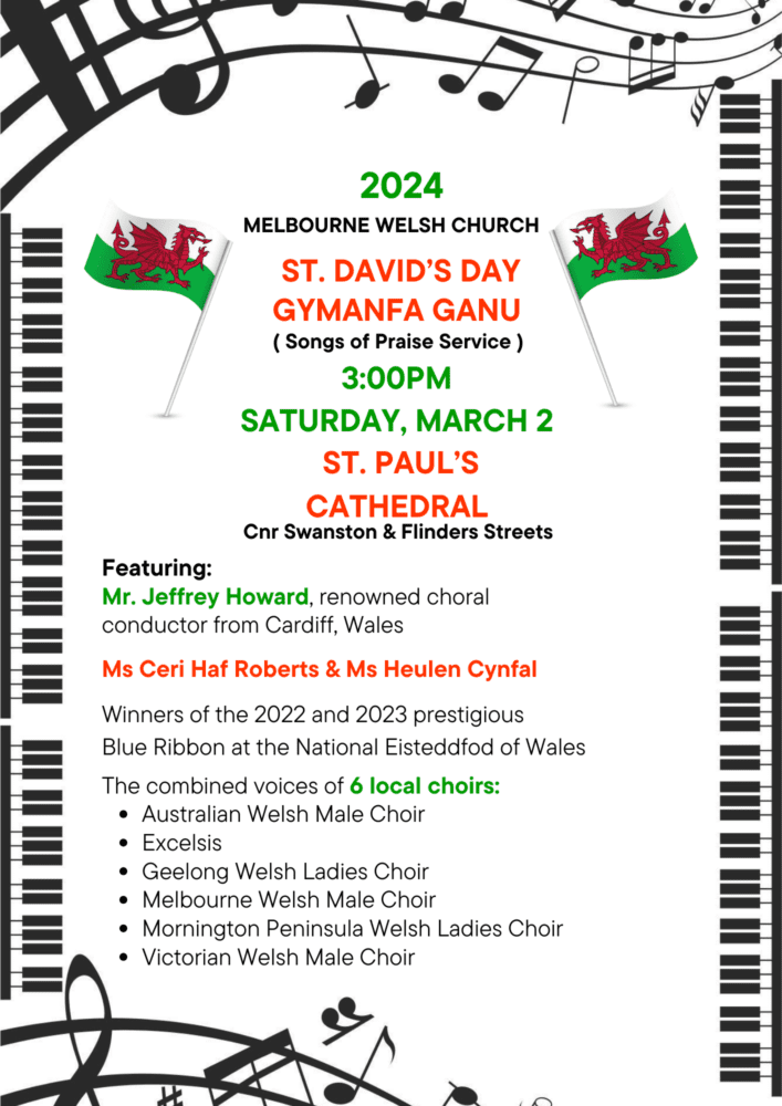 Gymanfa Ganu 2024 Melbourne Welsh Church